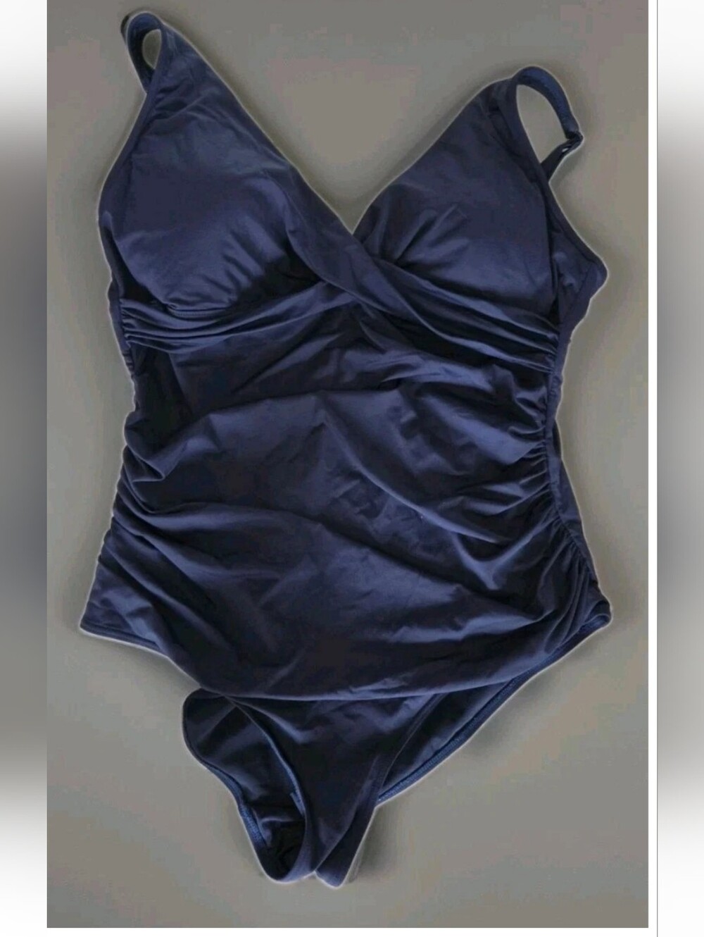 Sea Level Cross Front One Piece Navy Blue Bathing Suit Size 14